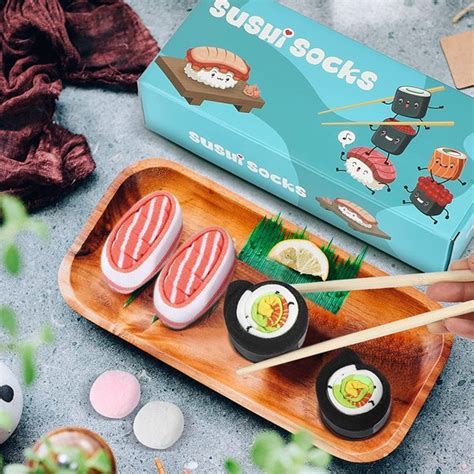 Calcetines sushi en caja