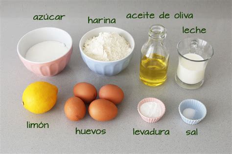 Ingredientes para hacer un bizcocho de natillas
