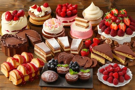 Variedad de postres internacionales