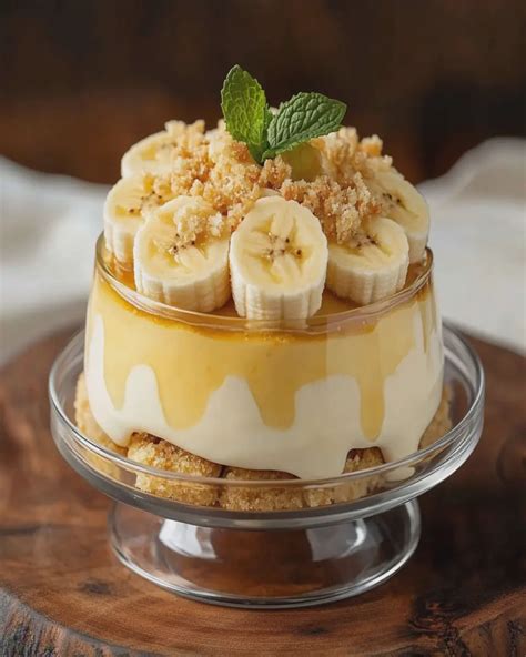 pudín de plátano con galletas de vainilla