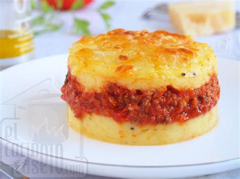 Ingredientes para pastel de patata y carne