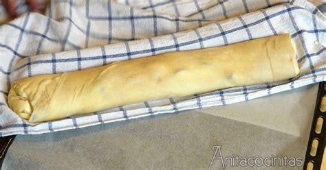 Preparación de la masa original de strudel estirada muy fina