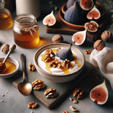 Higos frescos y nueces enteras en un bol