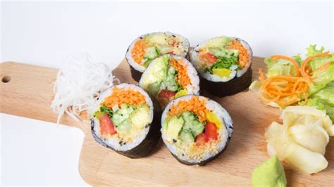 Sushi vegano y vegetariano