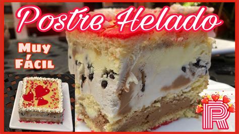 Torta helada con capas de pionono y helado