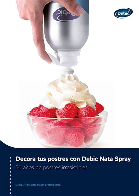 Ejemplos de decoración con nata en spray en postres