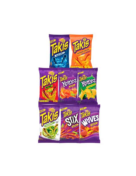 Variedad de sabores de Takis