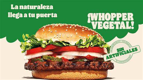 Logo de Burger King con una Whopper Vegetal