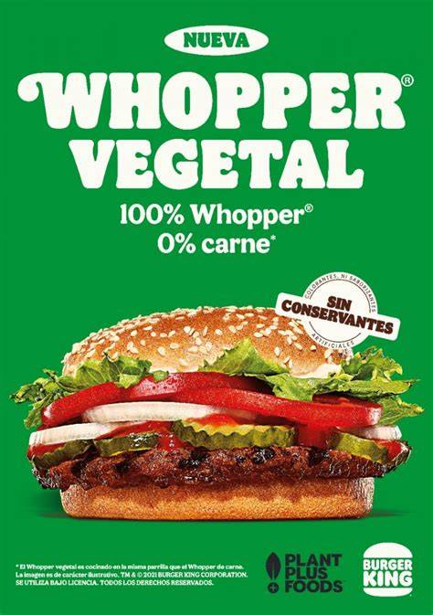 Ingredientes de la Whopper Vegetal