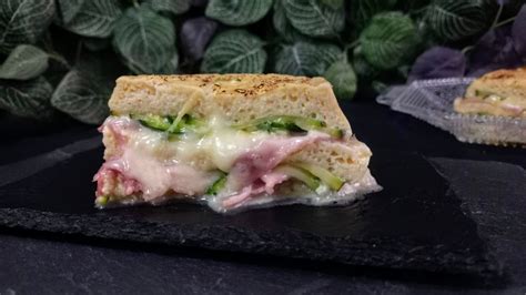 Sandwich de calabacín estilo Croque-Monsieur