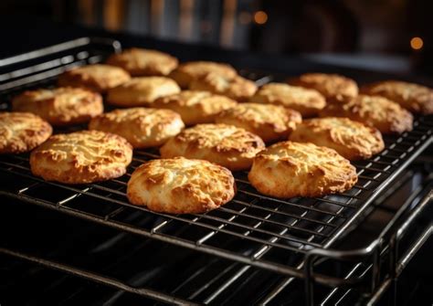 Tortas de aceite recién horneadas sobre una rejilla