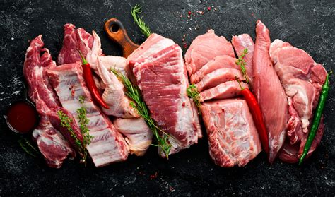 Detalle de la carne de cerdo y ternera marinada para barbacoa coreana