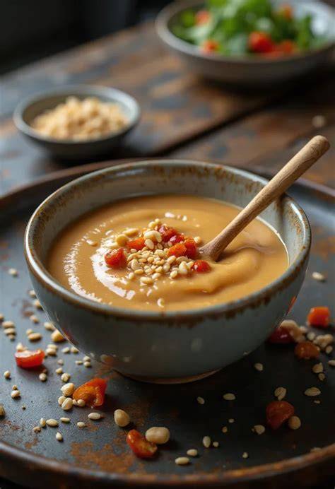 Salsa de cacahuete con hierba limón
