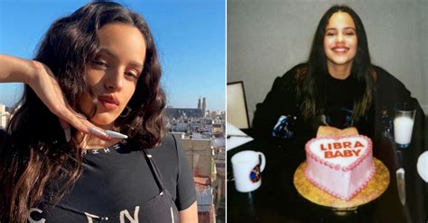 Tarta de cumpleaños de corazón de Rosalía con la frase 'Libra baby'