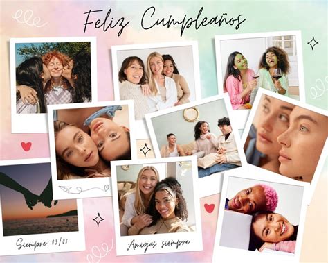 Variedad de plantillas de collage de cumpleaños en Canva