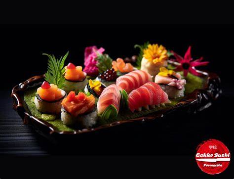 Presentación de platos de sushi en SUSHI KANJI