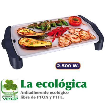 Plancha de asar ecológica con alimentos