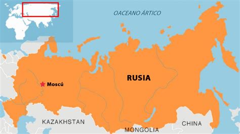 Mapa de Rusia, destacando Moscú