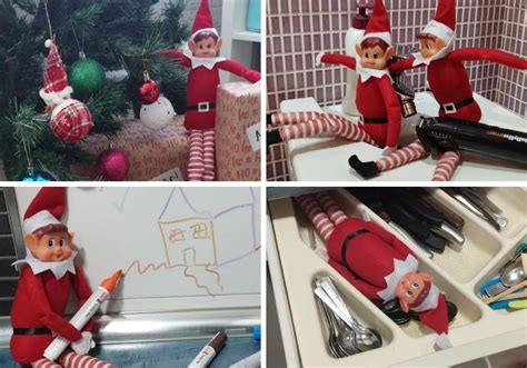 Elfo Travieso en diferentes situaciones navideñas