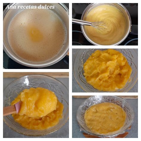 Crema de yema enfriando con papel film