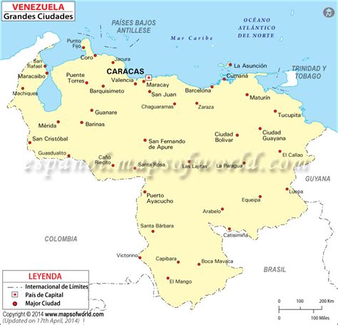Mapa de las principales ciudades de Venezuela con mayor consumo de hamburguesas