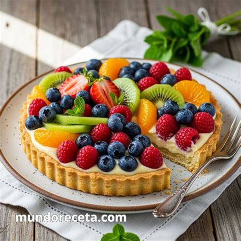 Variedad de tartas de frutas francesas