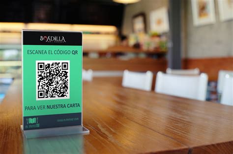 Ejemplo de un código QR para un menú de restaurante