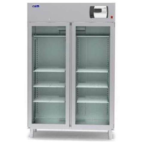 Armario secadero con puertas de cristal