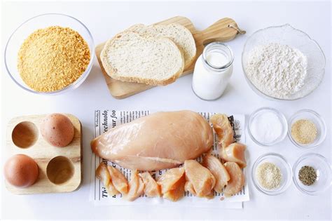 Ingredientes para nuggets de pollo