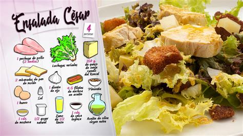 Infografía: Pasos para hacer ensalada César