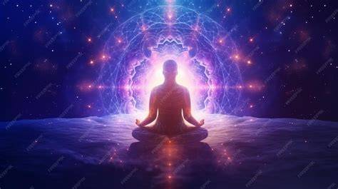 Ilustración de una persona meditando mientras peces de colores nadan a su alrededor, simbolizando la exploración interna.