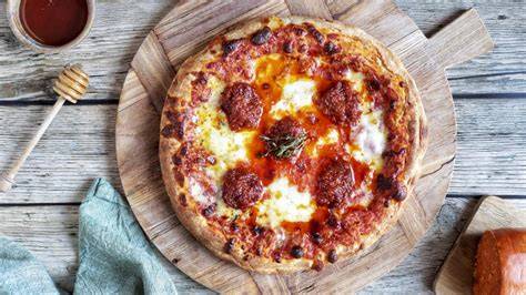 Pizza de sobrasada y miel