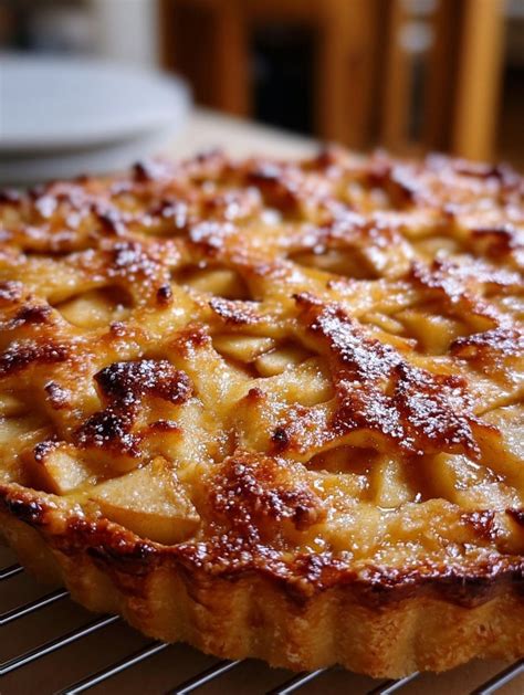 Tarta de manzana recién horneada