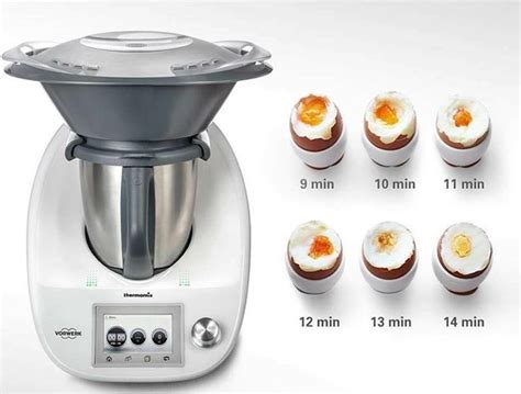 Thermomix con cestillo y huevos