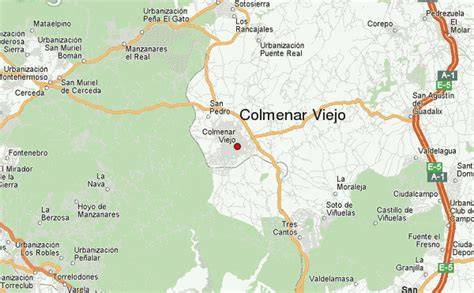 Mapa de ubicación de Colmenar Viejo en la Comunidad de Madrid