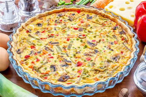 Quiche de verduras y queso