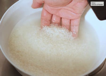 Arroz en remojo