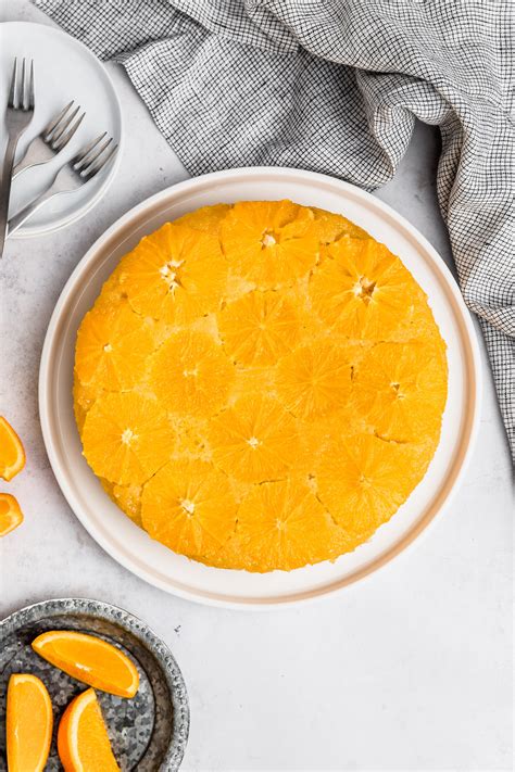 Torta al revés de naranja decorada