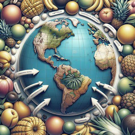 Mapa mundial mostrando las principales regiones productoras de malanga