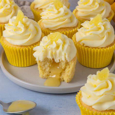 Relleno de lemon curd en cupcakes