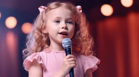 Niña cantando en una taberna