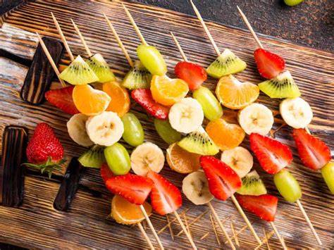 Brochetas de frutas