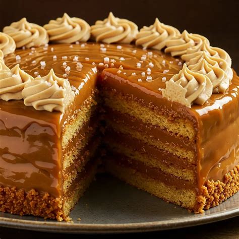 Capa de dulce de leche en la torta tofi