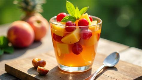 Frutas en almíbar