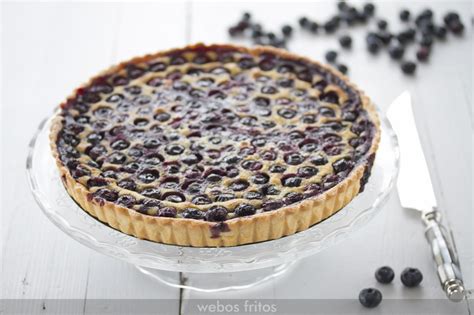 Tarta de arándanos en molde rectangular