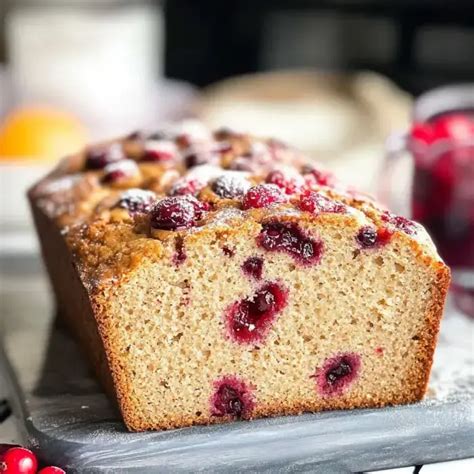 Bizcocho de avena con arándanos recién horneado