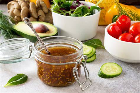 Ingredientes para la vinagreta de ensalada asiática