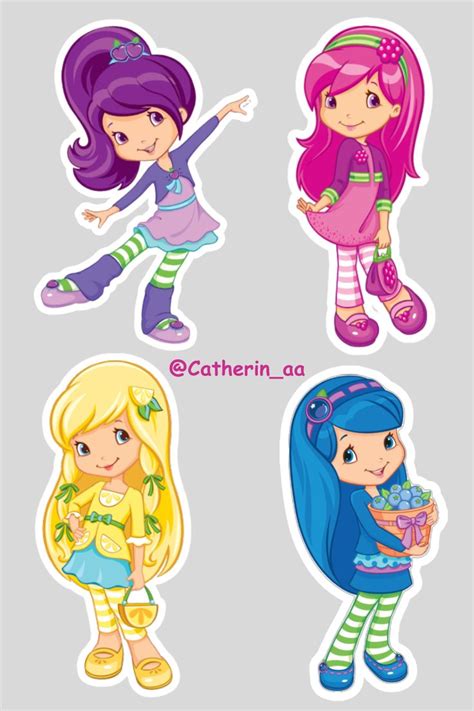 Diseño original de Rosita Fresita y sus amigas