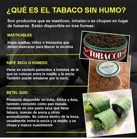 Tipos de tabaco sin humo