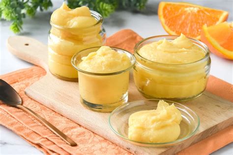 Ingredientes para una cobertura de crema de naranja